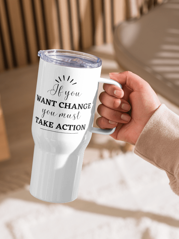 Action Taker’s Travel Mug – Motivational Coffee Tumbler for Go-Getters product image (4)