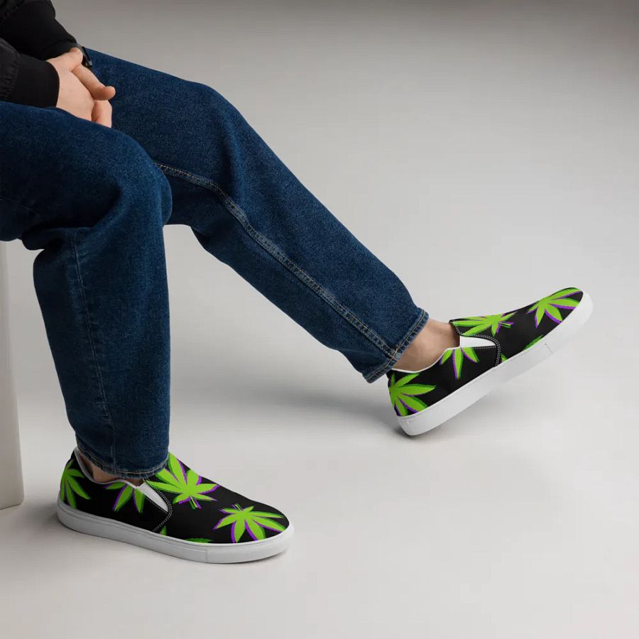 Weed Leafy Men Slip-On Shoes product image (12)