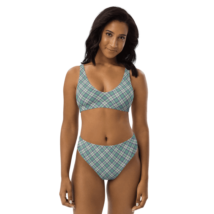 Light Green, Purple, and Yellow Plaid Bikini product image (1)