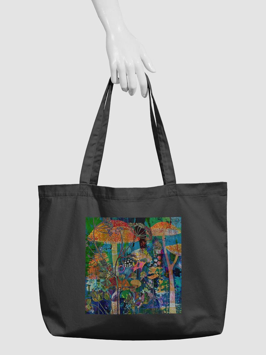 'Hidden' by Edward Martin Mixed Media Collage -Mystical Mushroom Forest Tote product image (6)
