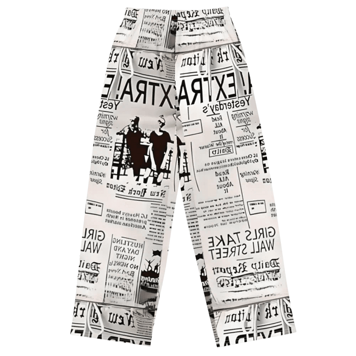 Vintage Newsprint All-Over Pants product image (2)