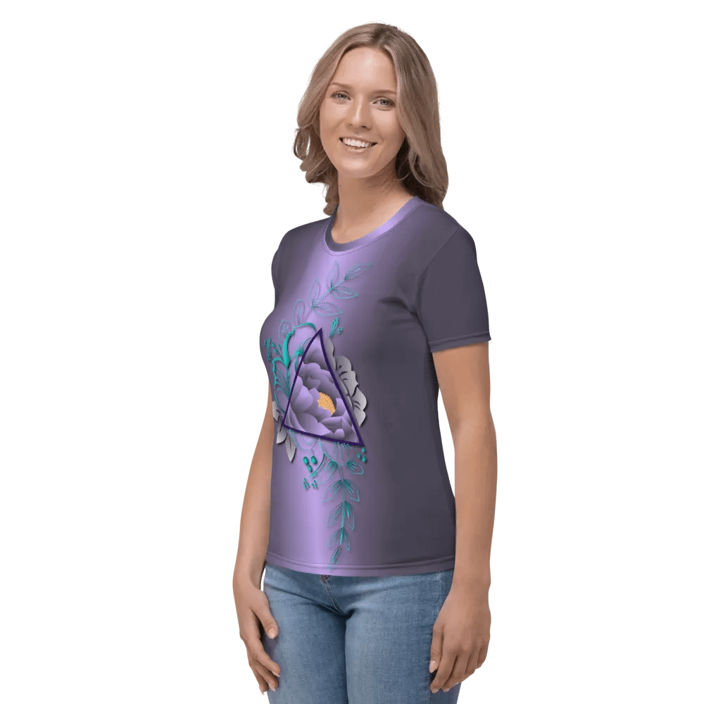 Floral Abstract All Over Print T-shirt product image (5)