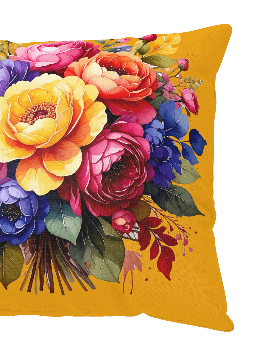 Columbia Road Market Floral All-Over Print Pillow (Orange) product image (3)