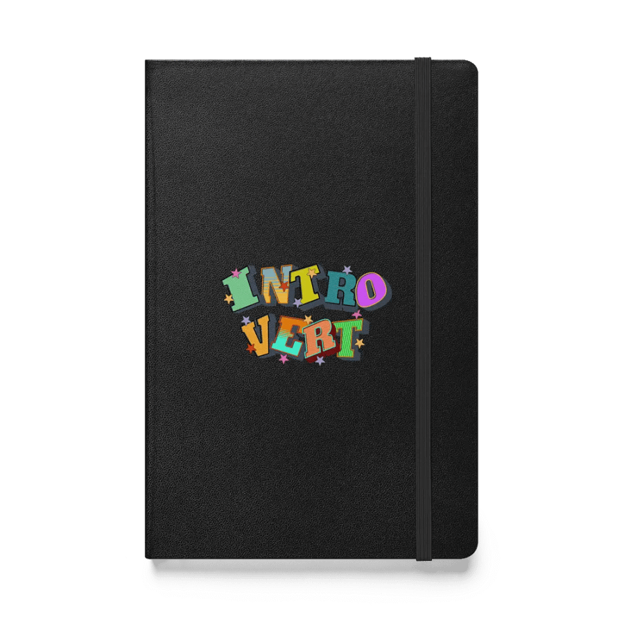 Introvert Block Letter Starry Hardcover Notebook product image (1)