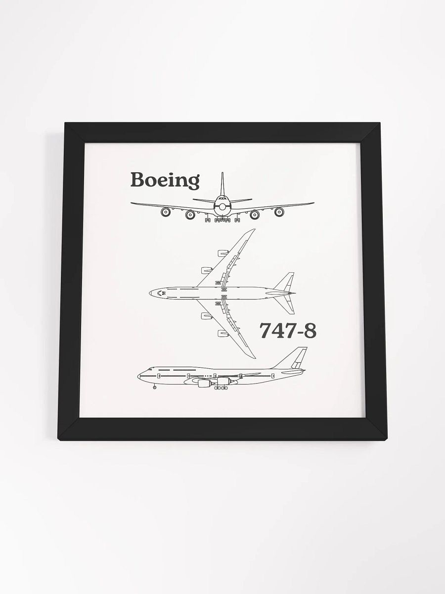 Boeing 747-8 Blueprint Framed Poster product image (4)