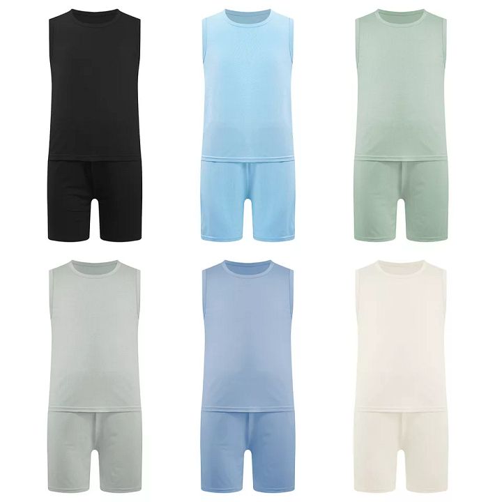 Kids Boys Set Sleeveless Suit Loungewear Outfit Tracksuit Costume Sports Gym product image (1)
