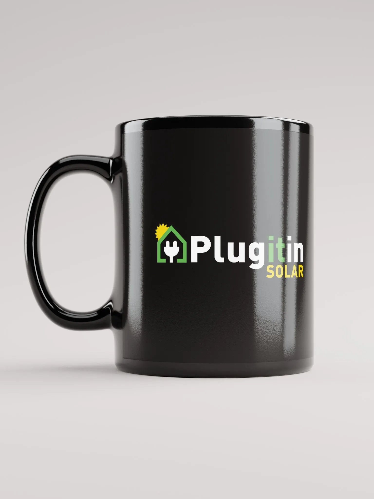Plug It In Solar High-Quality Black Glossy Mug product image (11)