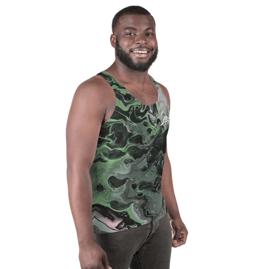 Metallic Green Fluid Acrylic Tank Top product image (6)