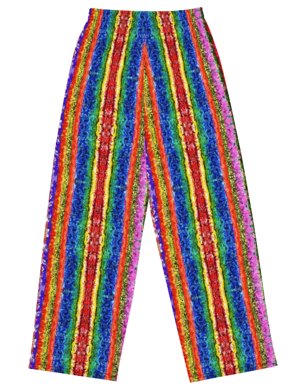 Boho colorful Stripes - Unisex Wide-Leg Pants product image (4)