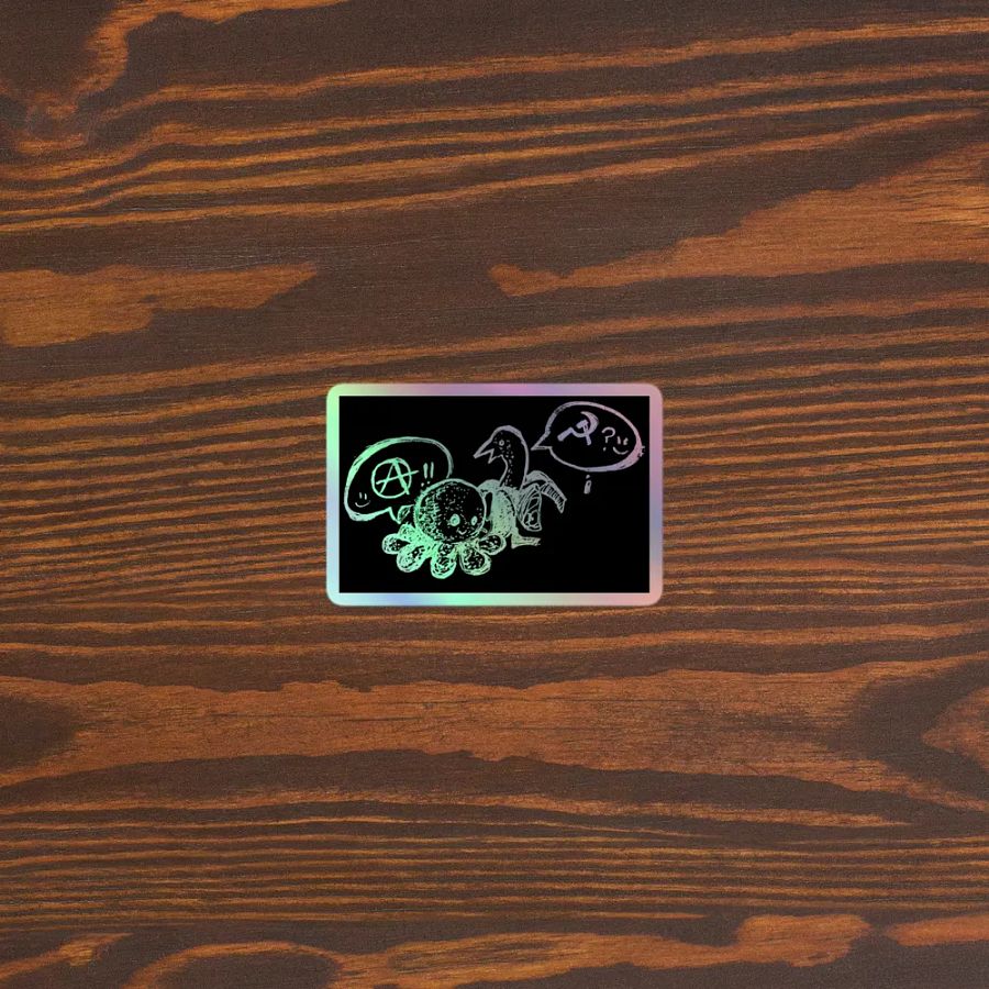 Leftist Infighting Holographic Sticker product image (5)