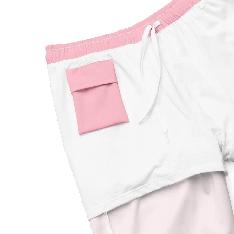 Plain Color Pink Swim Trunks product image (5)