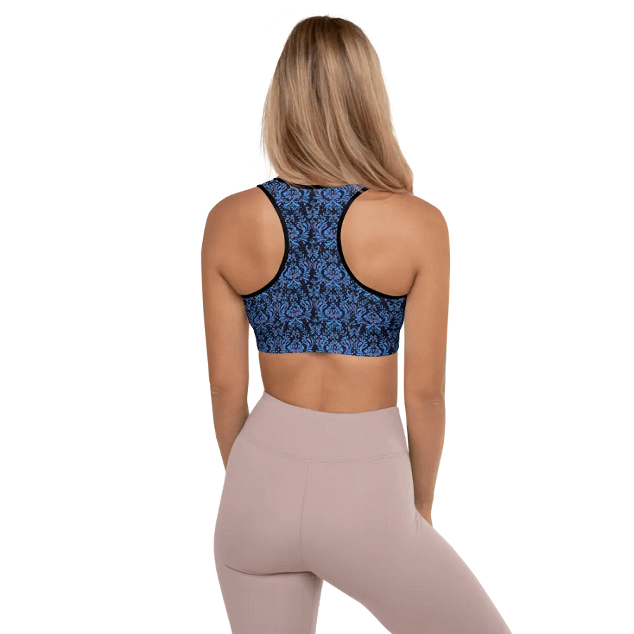 Navy All-Over Print Padded Sports Bra product image (8)