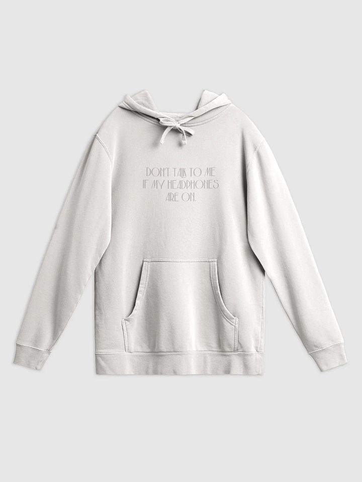HEADPHONES ON (variant 13) printed pigment hoodie product image (1)