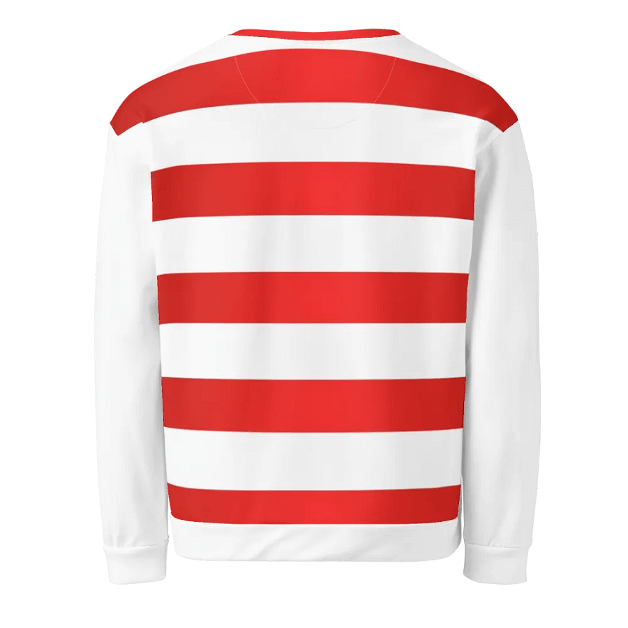 Gradient Red and White Striped Sweatshirt product image (2)