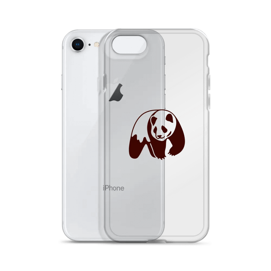 Panda Outline Clear iPhone Case product image (51)