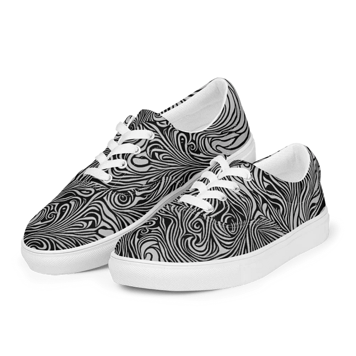 Ink Swirl Lace-Up Canvas Shoes product image (1)