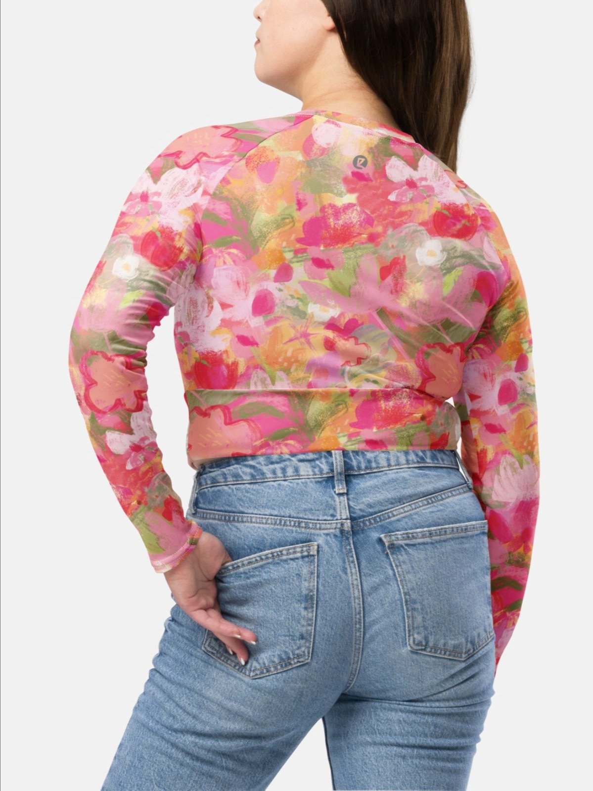Recycled Crop Top "Sweet Pastel Florals of Spring" product image (5)