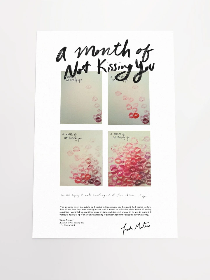 A Month Of Not Kissing You Art Print product image (2)