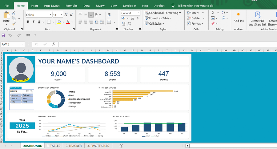 Personal Budget Dashboard product image (2)