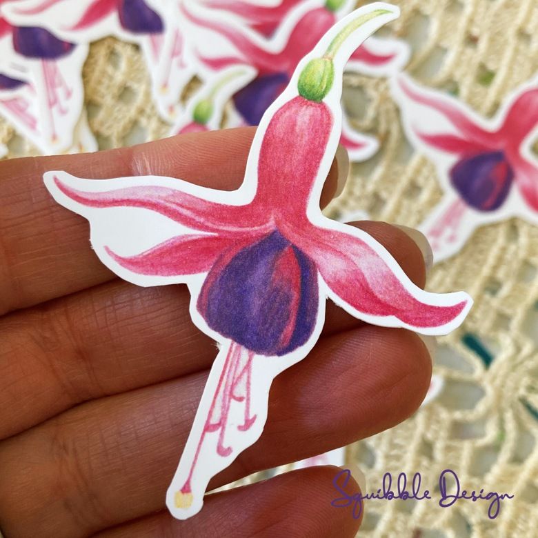 Vinyl Sticker - Fuchsia Flower product image (3)