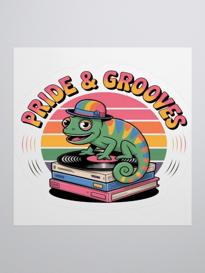 Pride & Grooves: Vibrant Chameleon Vinyl Sticker product image (3)
