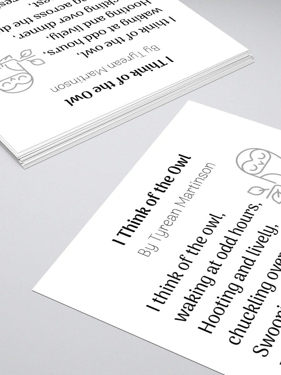 Owl Poetry Sticker product image (10)