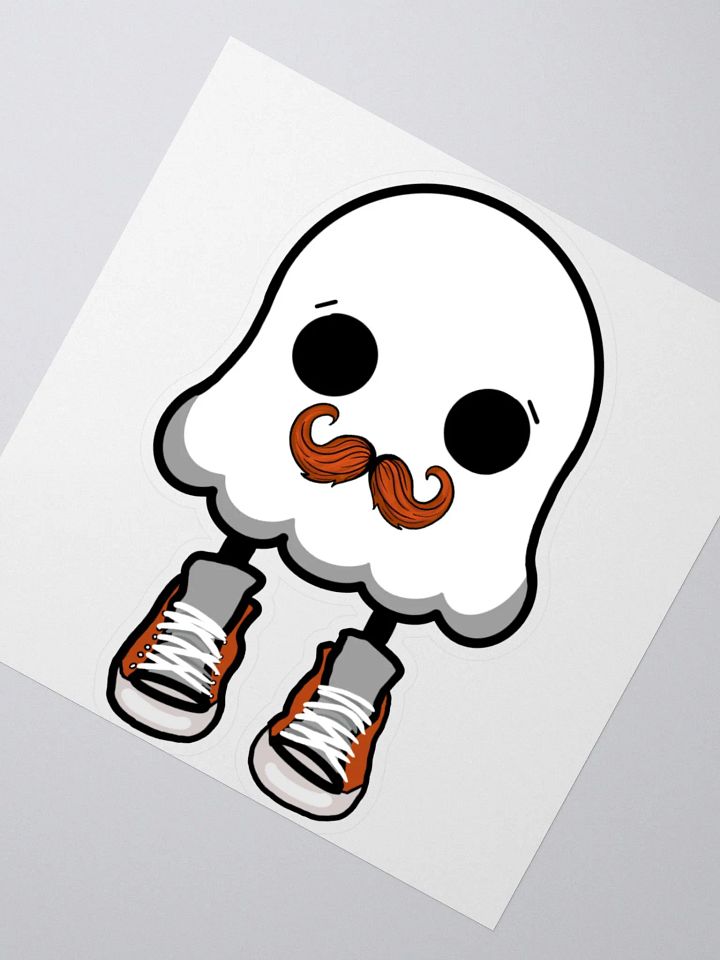 mustached gg logo sticker product image (1)