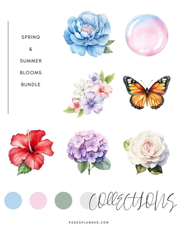 Summer & Spring Blooms Sticker Bundle for GoodNotes product image (1)