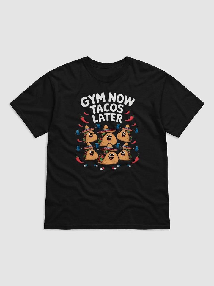 Funny "Gym Now, Tacos Later" Workout T-Shirt – Cute Taco Weightlifting Design product image (5)