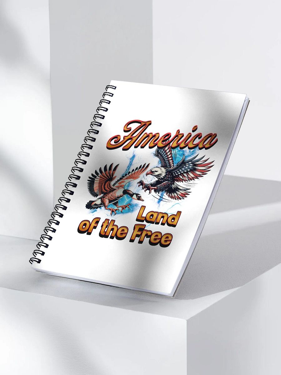 America Land Of The Free Patriotic Birds Spiral Notebook product image (3)