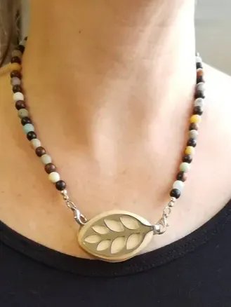 Amazonite Necklace | Handmade Accessory for Bellabeat Leaf Urban & Ivy product image (6)