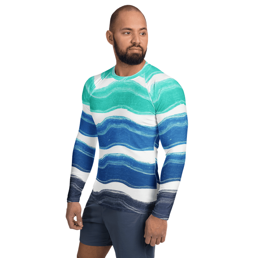 Sun-Proof Men's Rash Guard: Coastal Blue product image (3)
