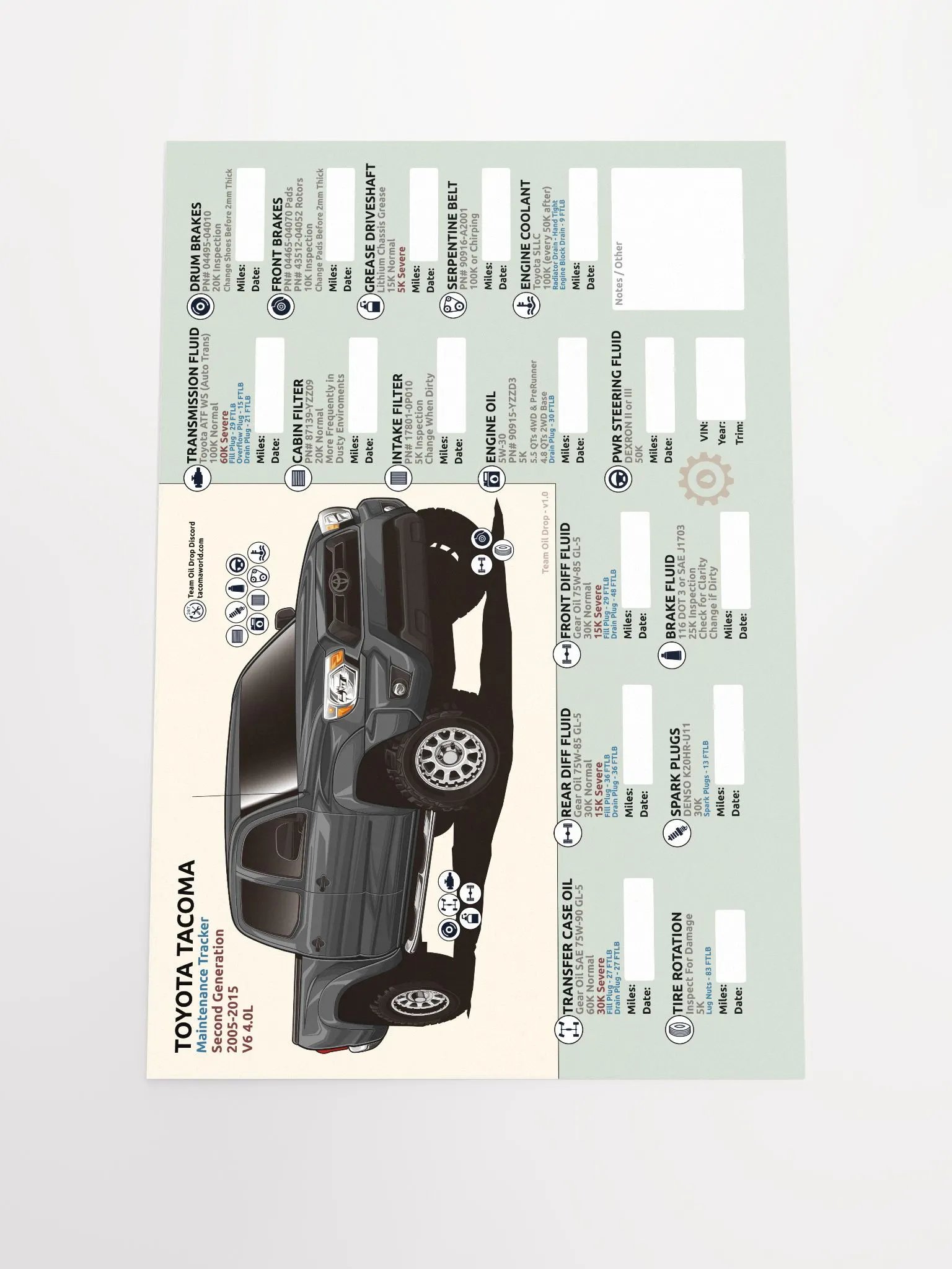 2nd GEN MAINTENANCE TRACKER V1.0 - Magnetic Gray product image (2)