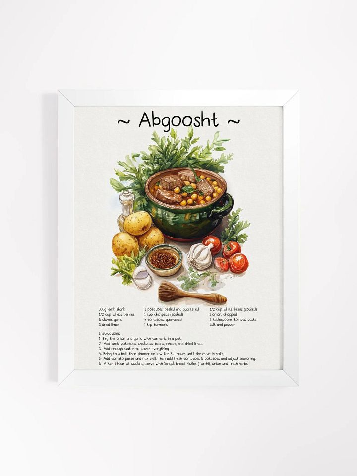 Abgoosht Illustration | Persian food (Dizi) Recipe design | Traditional Persian Cuisine Illustration for Kitchen product image (25)