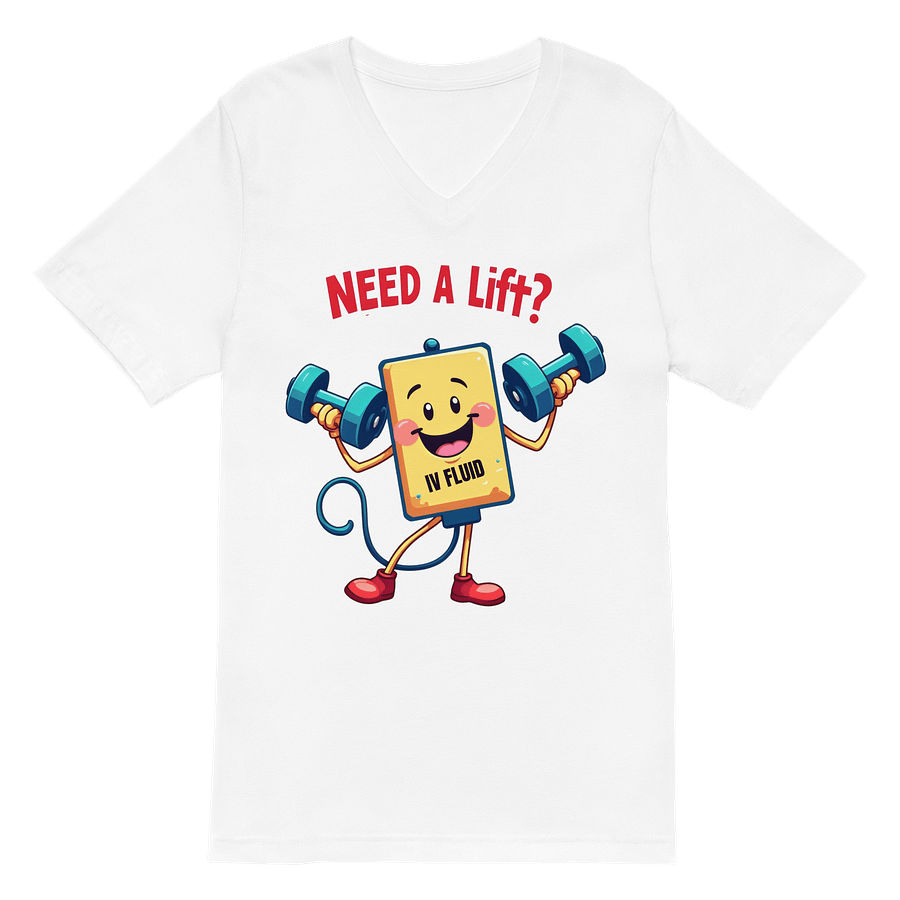 Cheerful IV Fluid Bag Cartoon Workout Tee product image (8)