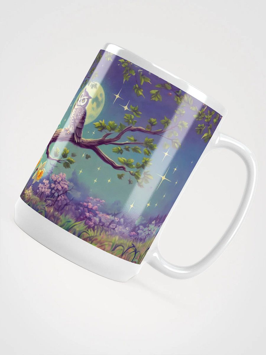 Daffodil Fairy and Owl Glossy White Mug product image (5)