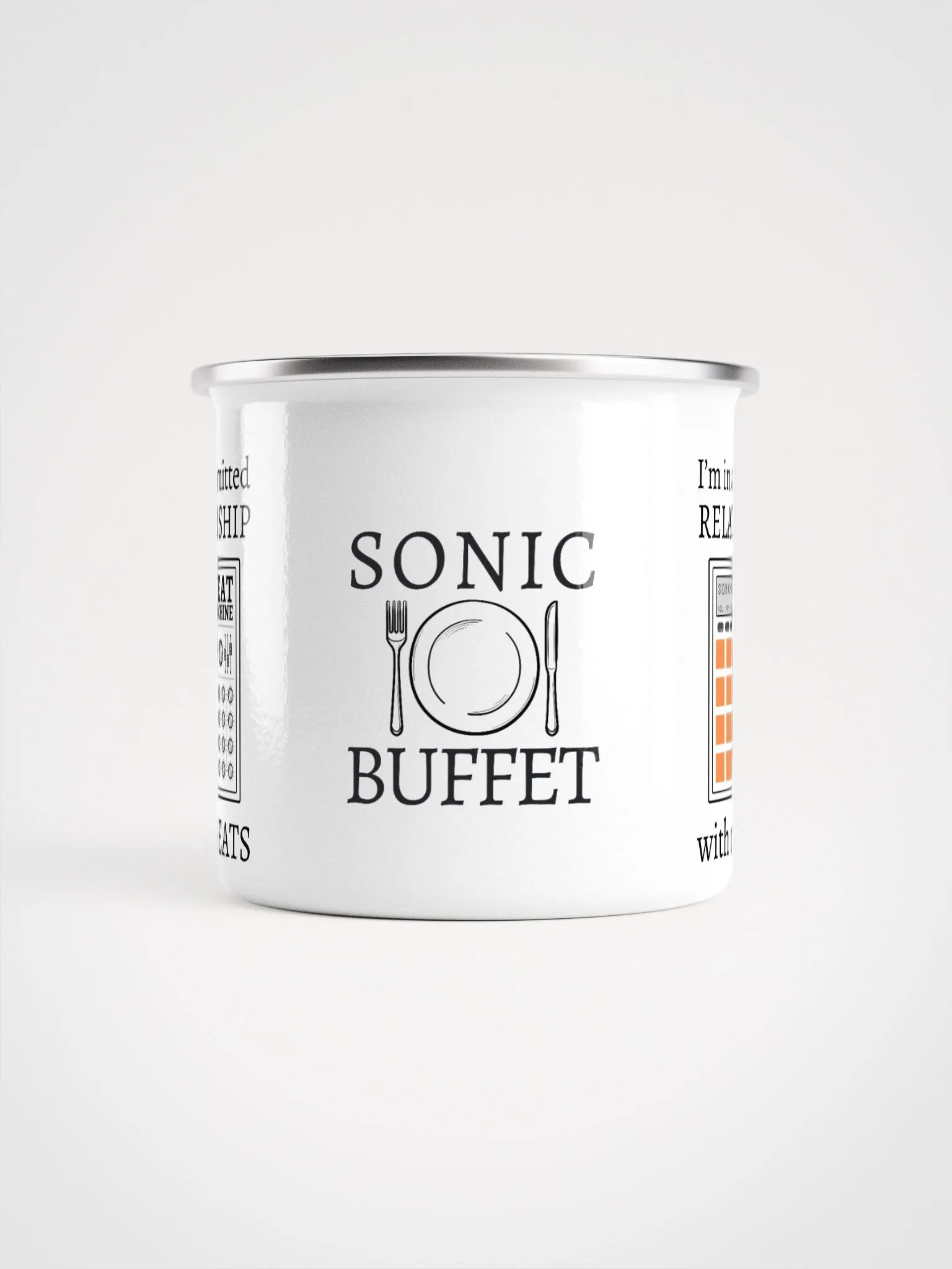 "I'm In A Committed Relationship With My Beats" Enamel Coffee Mug product image (2)