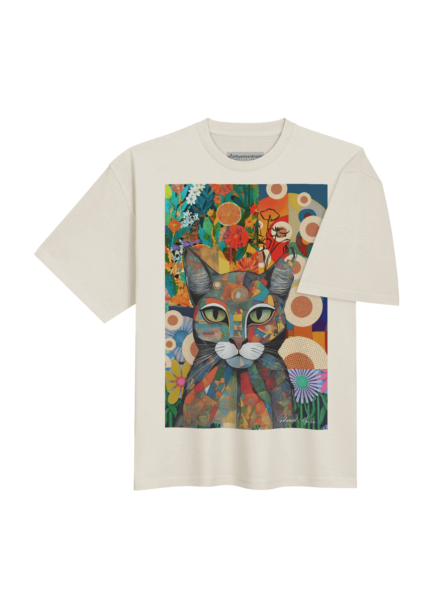 'Gato de Jardin ' by Edward Martin-Guaranteed Comfort: AS Colour Oversized Tee product image (8)