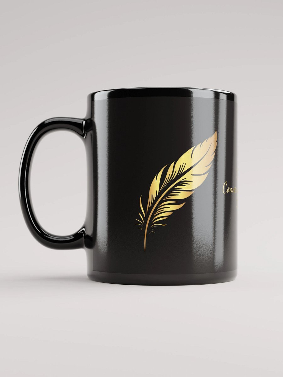 Mug Noir et Doré - Plume - Cadeau Spirituel product image (6)
