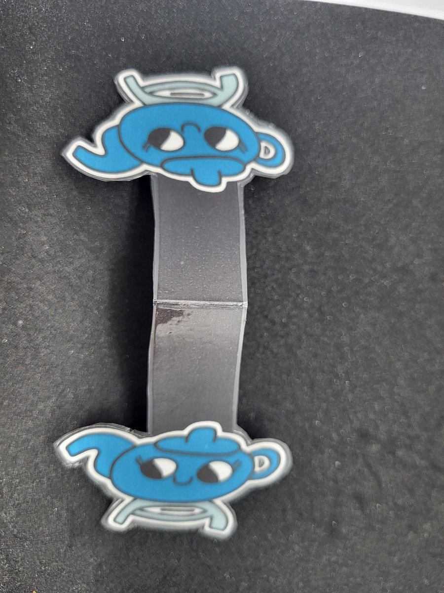 Cute Cartoon Blue Teapot Magnetic Bookmark – Laminated & Fun product image (2)