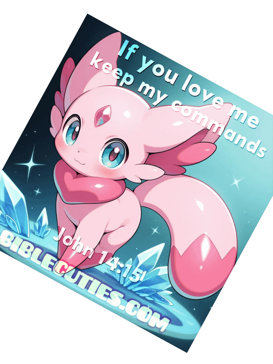 Bible Cuties Laurentina - If you love me keep my commands Sticker product image (3)
