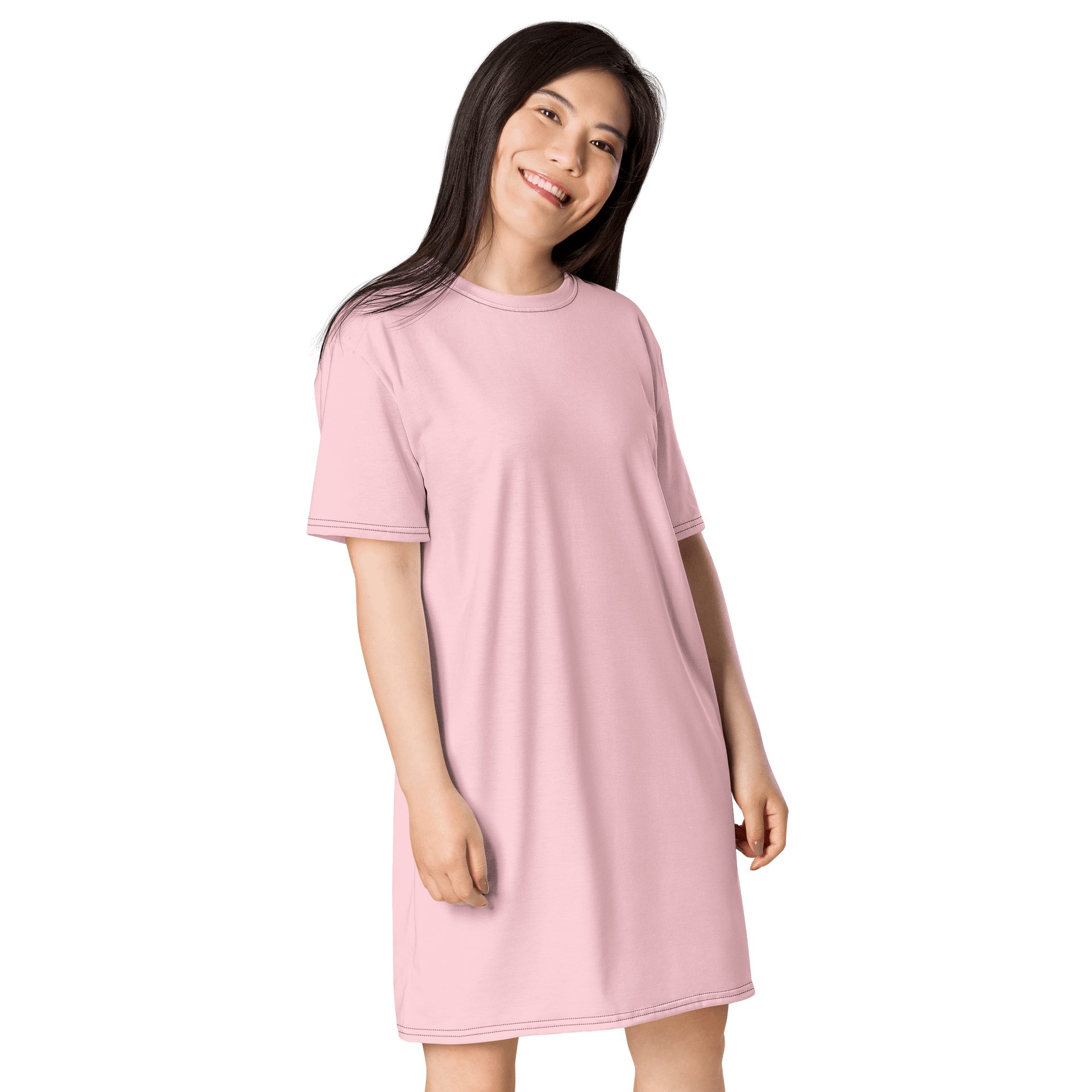 Oversized T-Shirt Dress - Soft Pale Pink 2, Sizes 2XS-6XL product image (4)