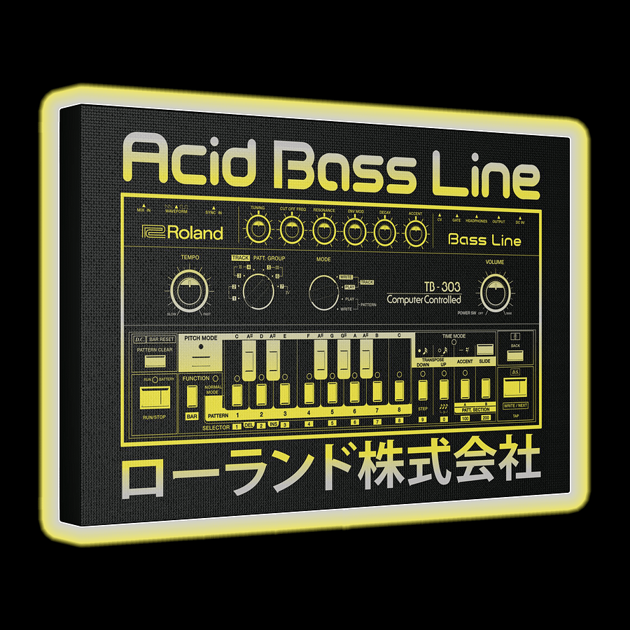303 Canvas Wall Art "Acid Bass Line" - Roland TB-303 (Vintage Analog Synthesizer) product image (9)