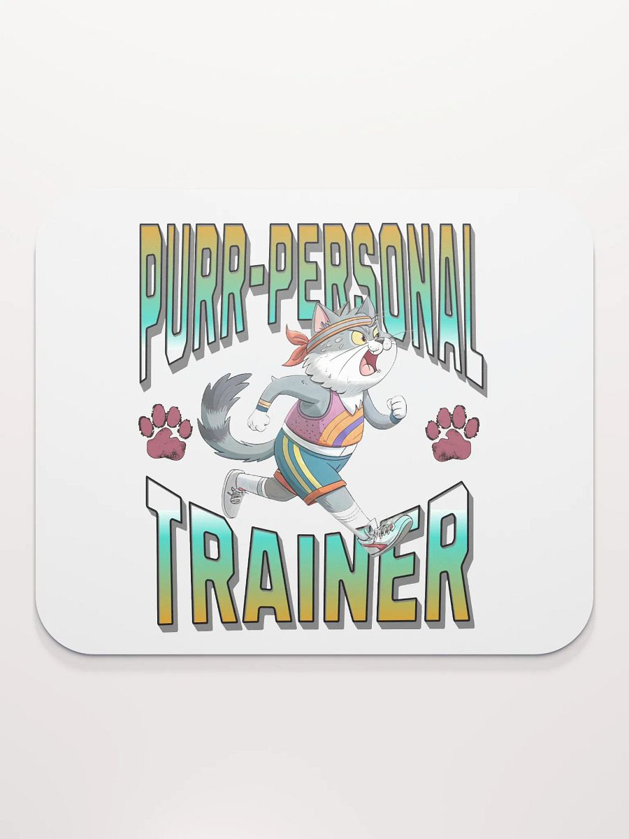 Purr Personal Trainer Cat Mouse Pad product image (1)