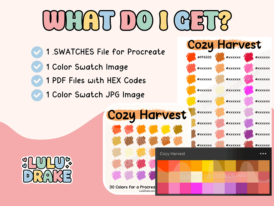 Cozy Harvest Procreate Color Palette with HEX Codes ★ DIGITAL ★ product image (5)