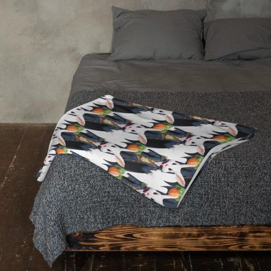 Enigmatic Cloaked Rabbit Throw Blanket product image (11)