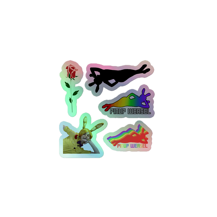 Pinup Weasel Holographic Stickers product image (1)