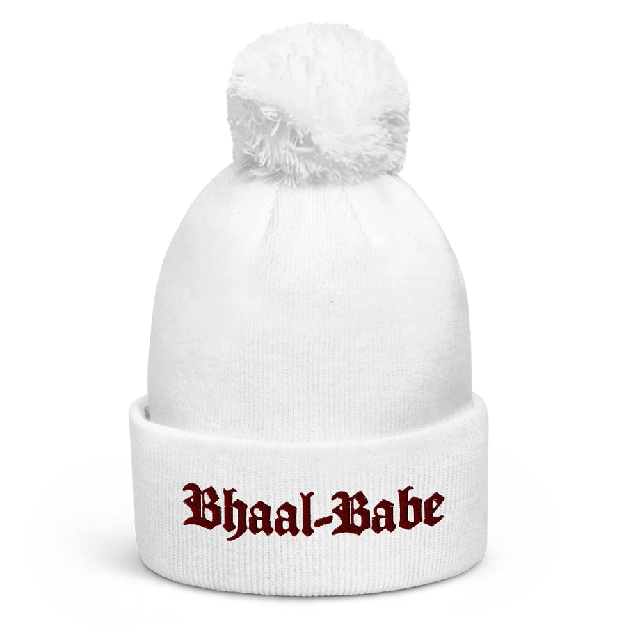 Bhaal-Babe (Black or White) Pom-Pom Beanie product image (4)