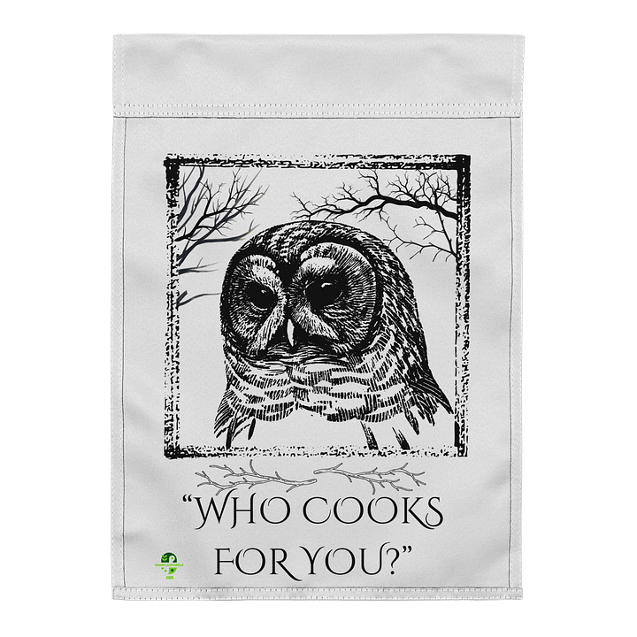 Barred Owl - "Who Cooks For You?" Call Animal Garden Flag product image (2)