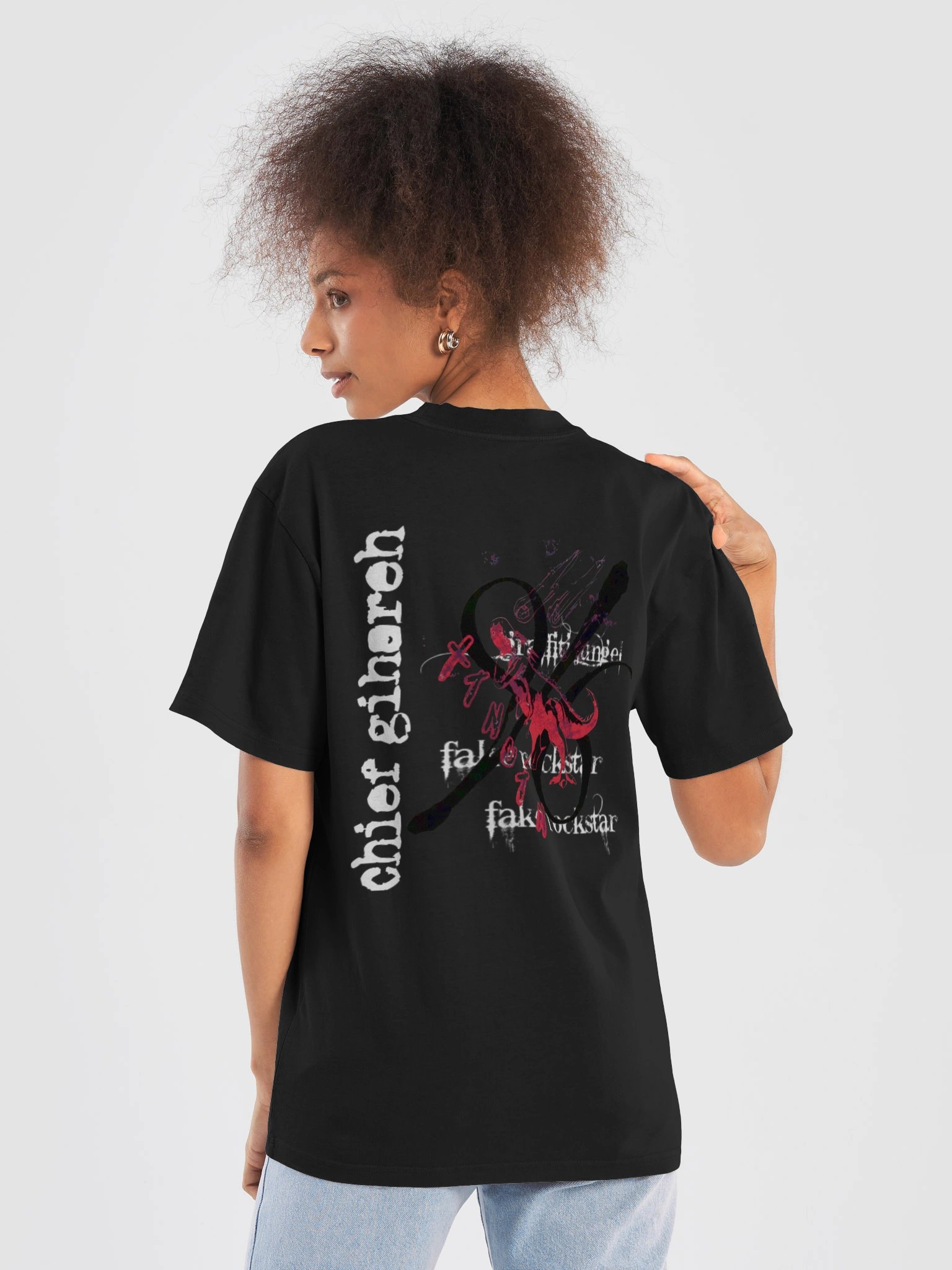 simple black project xtnctn chief gihareh graffiti jungel tee shirt product image (6)